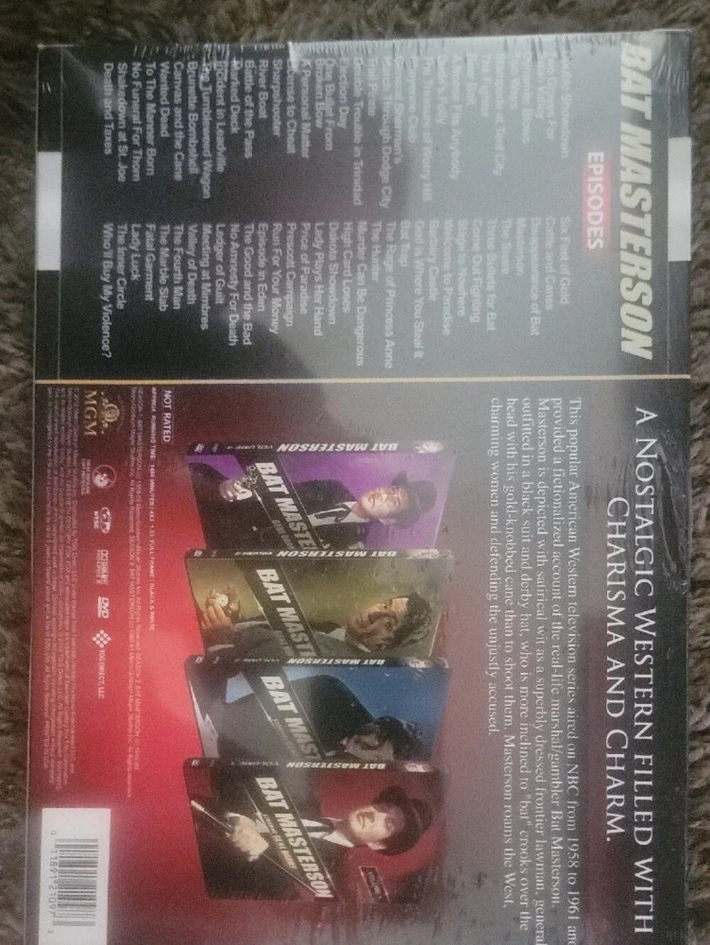 Bat Masterson Television Marathon 8-DVD box set starring Gene Barry
